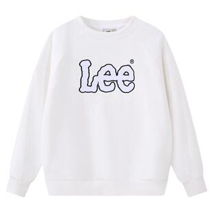 Lee kids儿童加绒圆领卫衣男童女童冬季加厚保暖宽松百搭长袖上衣