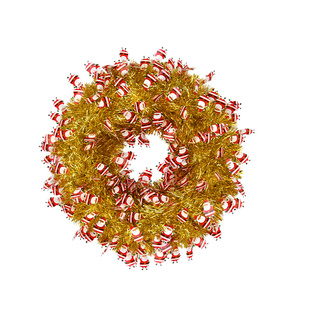 舞会party会场布置装饰彩带环圈毛条茜草藤条花环壁挂圣诞树挂饰