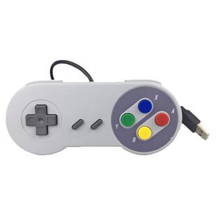 复古sfc手柄经典fc游戏手柄usb连发专用街机gba模拟器有线掌机用