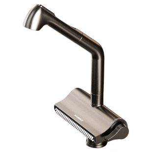 悍高厨房水龙头304不锈钢旋转抽拉雨幕瀑布龙头多功能冷热水龙头