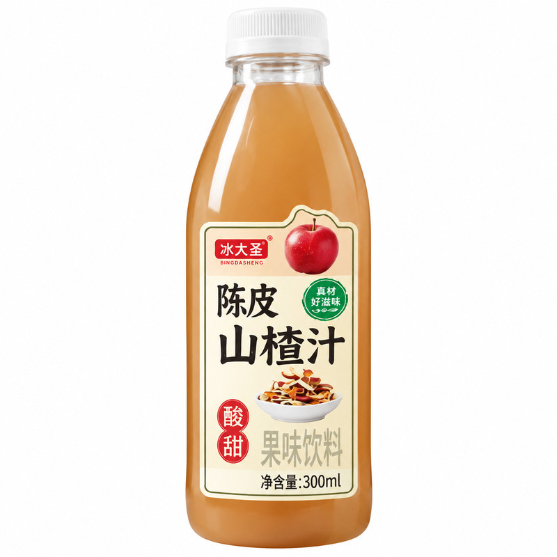 【整箱特惠】陈皮山楂汁300ml*24瓶整箱开胃解腻0糖0脂健康果汁饮
