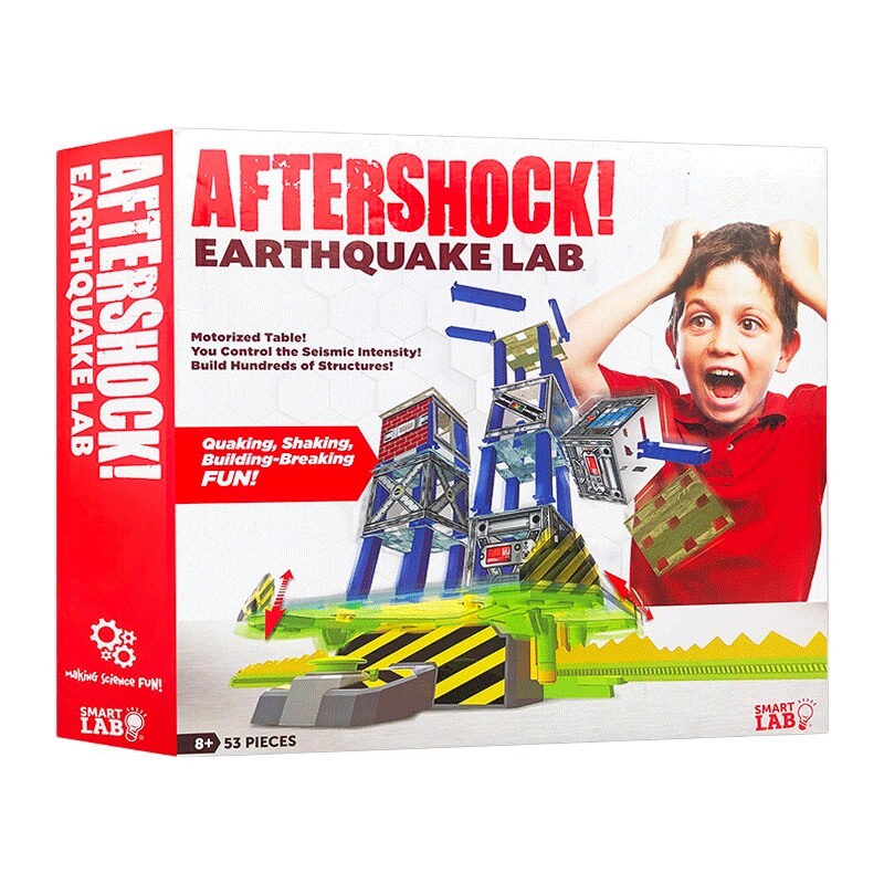 英文原版 Aftershock earthquake Lab 地震实验室 盒装玩具书 STEM教育 科学互动 物理学 SmartLab出品 英文版 进口英语原版书籍