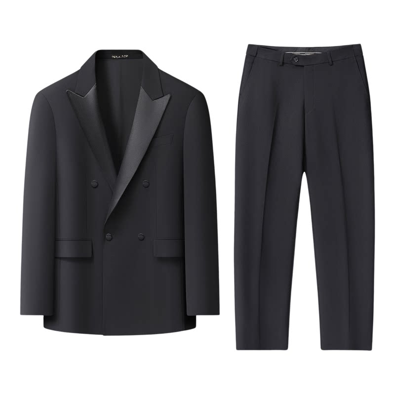 四季款西服套装男加肥大码礼服