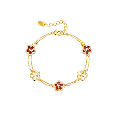 阿吉豆手链招财花有钱花手串手饰