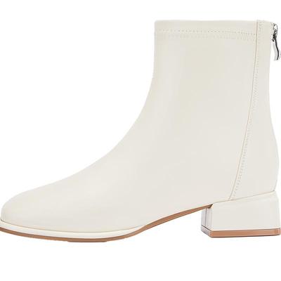 达芙妮时尚短靴粗跟韩系瘦瘦靴