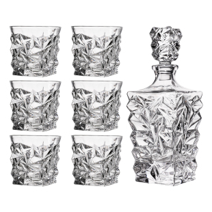 mumu正品 欧式轻奢威士忌洋酒杯冰裂酒樽家用醒酒器酒具礼盒套装