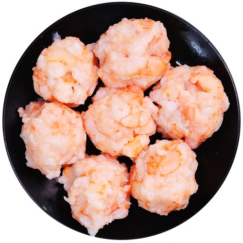 新鲜虾滑手打三角包挤袋青虾滑火锅食材丸子虾丸豆捞150g商用冷冻