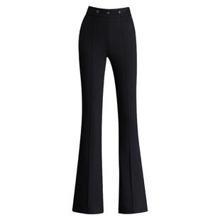 冬季新款加厚蚕丝棉裤女高腰显瘦中年妈妈小个子加绒外穿微喇长裤