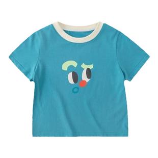 {冰瓷棉}儿童短袖T恤透气宝宝运动体恤宽松男童夏季薄款半袖t新款