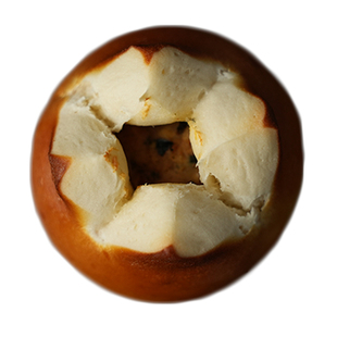 清晨里海苔肉松蛋黄碱水球面包普蕾结健康营养早餐代餐下午茶手作