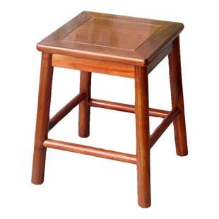 红木酸枝色高方凳中式简约榫卯四方凳子吃饭凳子实木榫卯高板凳