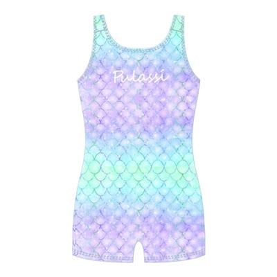 pulassi儿童连体平角竞速游泳衣