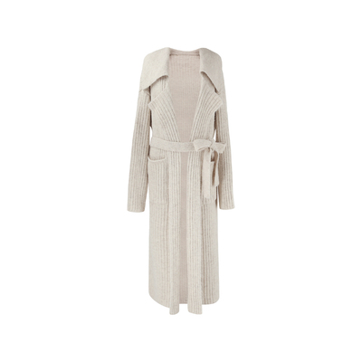 SYT自制粗线长毛衣开衫绑带