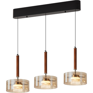 帕莎 餐厅吊灯 侘寂风实木餐桌吧台灯饰中古风调性复古餐厅吊灯