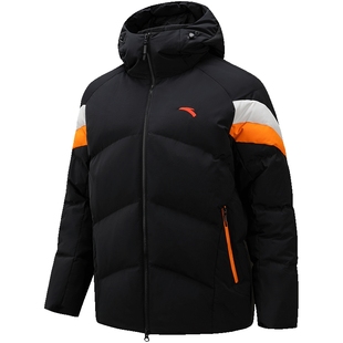 安踏四防短款羽绒服男款2025新款鸭绒短款外套面包服冬季连帽上衣