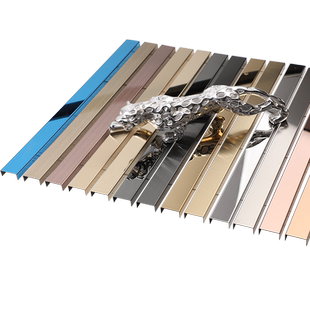 不锈钢U型条包边条收边条装饰线条拉弯圆弧弧形角花镶嵌金属条