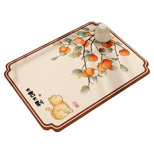 厨房水池台面碗筷沥水垫硅藻泥吸水垫茶垫桌垫多功能咖啡机桌面垫