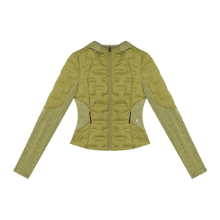 半圆原创女装[运动]2025秋冬修身显瘦连帽短款排骨轻薄款羽绒服女