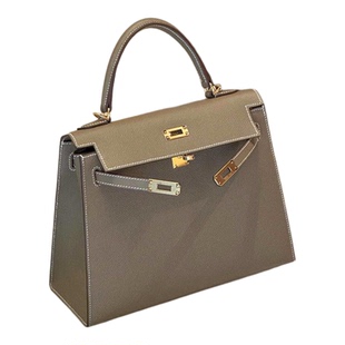 2025新款掌纹单肩手提凯莉包2025款二代25厘米进口TC皮时尚女包包