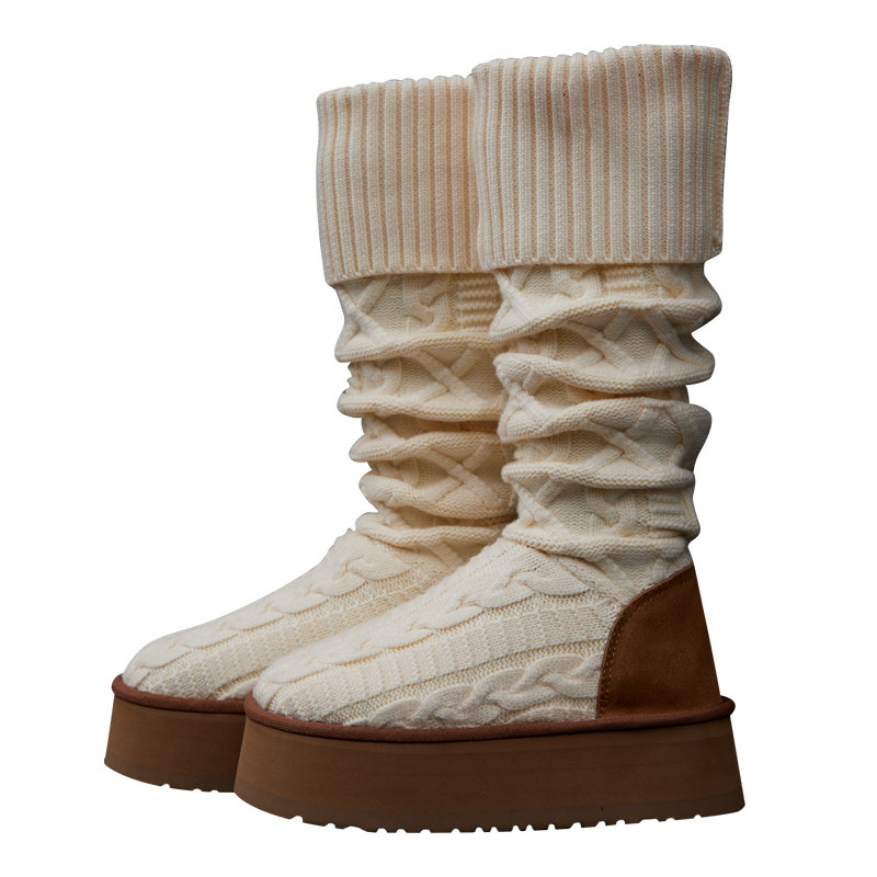 Le'Murmure毛线钩织艺术雪地靴