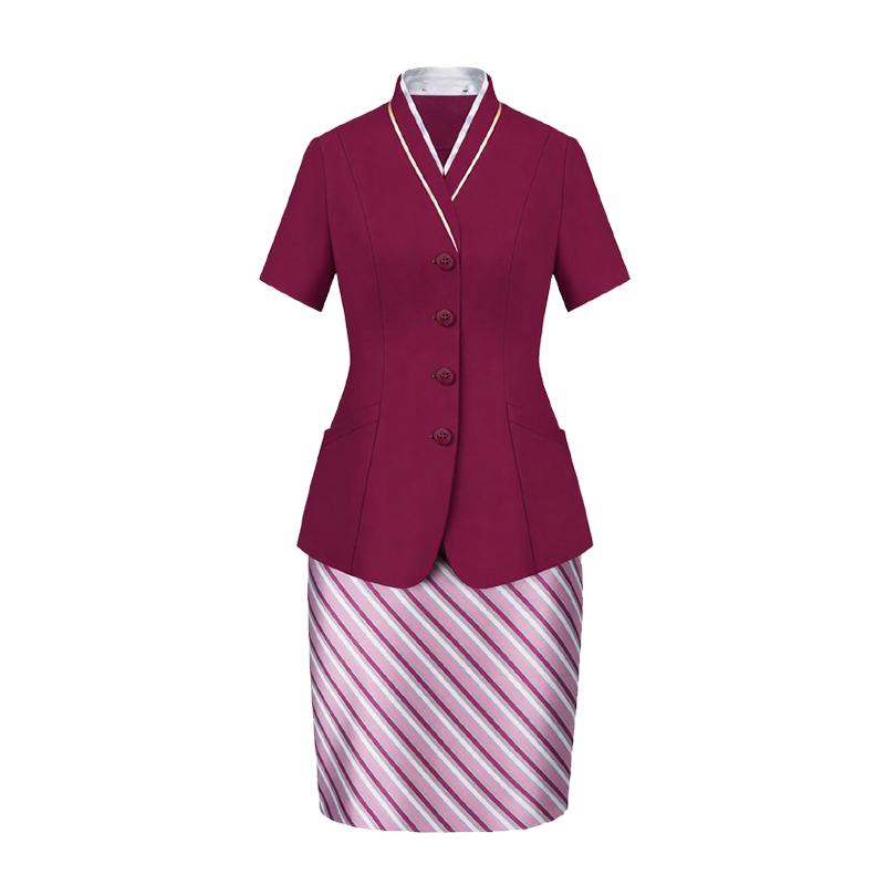 空姐制服女外套短裙气质职业套装酒店售楼美容院服务员工作服南航