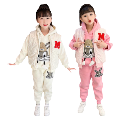 吧拉吧拉加厚三件套保暖时髦冬装