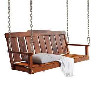 网红民宿花园露营室外荡秋千吊椅户外双人摇椅农村小院子实木座椅