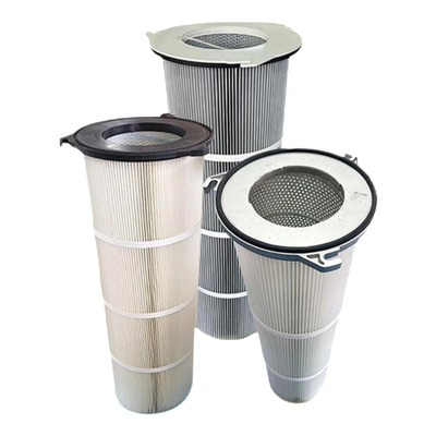厂家直供三耳卡盘除尘滤筒 挂钩吊装滤筒 覆膜防静电粉尘回收滤筒