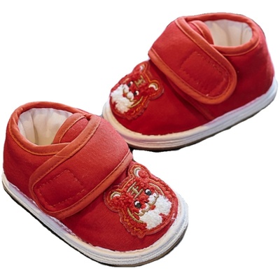 宝宝手工棉鞋1-5岁虎头周岁冬季