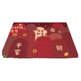 入户门垫红色丝圈进门门口家用玄关脚垫耐脏免洗门外防滑地毯地垫