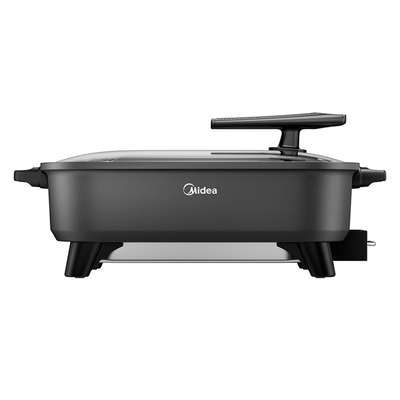 美的电火锅家用多功能烤鱼锅一体式料理锅涮煮焖煎炒菜烤肉电煮锅