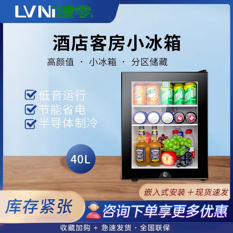 绿零小冰箱双锁食品留样柜酒店幼儿园学校餐厅冰吧家用冷藏保鲜