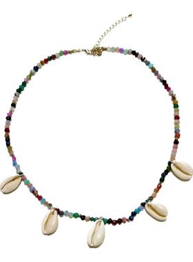 天然石头串珠项链女波西米亚