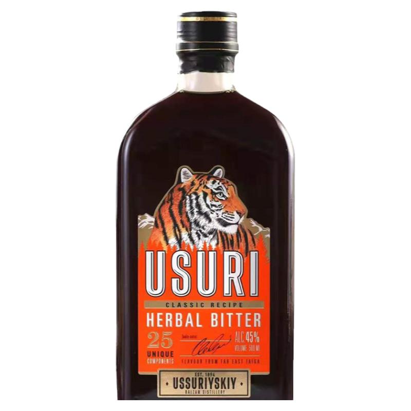 俄罗斯虎头酒小虎酒USURI蜜盯酒伏特加人参酒强酊草酊虎酒蜜鹿酒