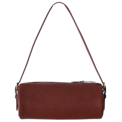 Monkeypocket植鞣牛皮复古圆筒包