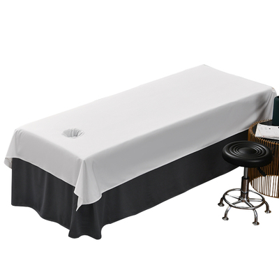 美容床床单一客一换美容院专用铺床单白色单件美容带洞隔脏床罩套