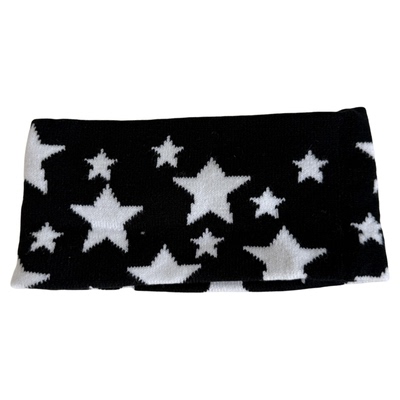 秋冬新款针织五角星宽边毛线发带