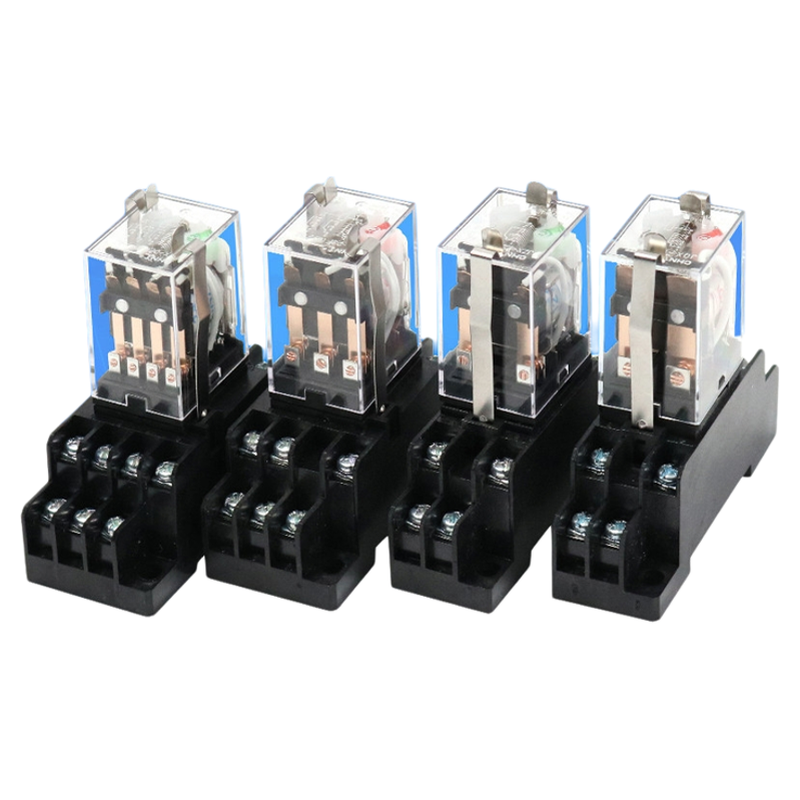 正泰小型2组交流中间继电器4常开常闭dc12V24V伏220V直流MY2电磁N