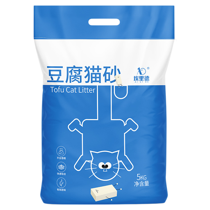 猫砂除臭纯豆腐砂40斤实惠装低尘混合猫砂原味结团不沾底20kg包邮