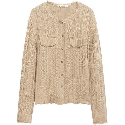 播美拉德针织开衫女商场同款2024春季新款气质修身毛衣BDR1UD0407