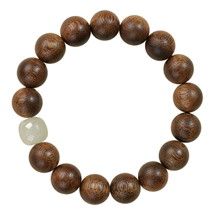 天然奇楠沉香手串男款木质文玩手链女单圈佛珠盘玩手串送老公礼物