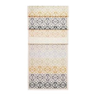 1h可退 欧洲直邮Loewe罗意威Anagram羊毛羊绒混纺时尚围巾披肩F60