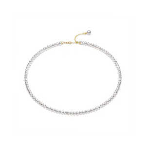 天然淡水正圆baby珠珍珠项链法式颈链气质女锁骨链轻奢小而美系列