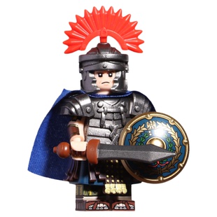 第三方中世纪中古代罗马士兵军事积木人仔儿童战争玩具重甲百夫长