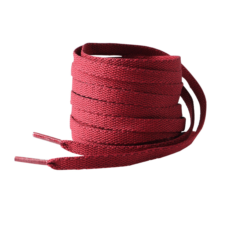 HIBERNI扁平款桃红荧光橙色8毫米涤纶男女通用运动鞋带适配运动鞋