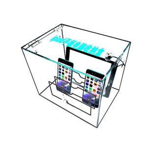 亚克力iPad平板电脑收纳盒带锁桌面整理手机保管箱透明平板保护盒