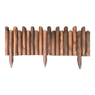 防腐木栅栏插土围栏户外花园庭院小篱笆围墙室外装饰木桩花坛护栏