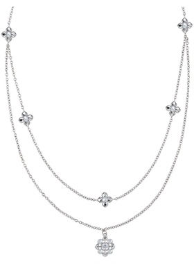 HERBE合璧五代柿蒂四叶草项链叠戴项链轻奢高级锁骨链新年礼物