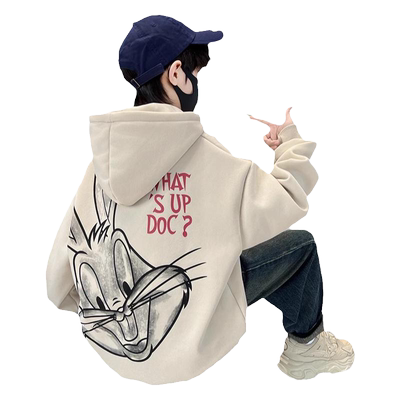 男童卫衣春秋款2025新款酷帅中大童秋装长袖加绒打底衫儿童上衣潮