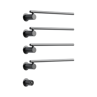 德希顿7041暗装旋转电加热浴巾架智能立式烘干浴袍挂架打孔毛巾杆